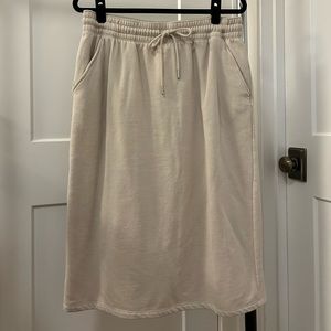 H&M midi skirt size L beige